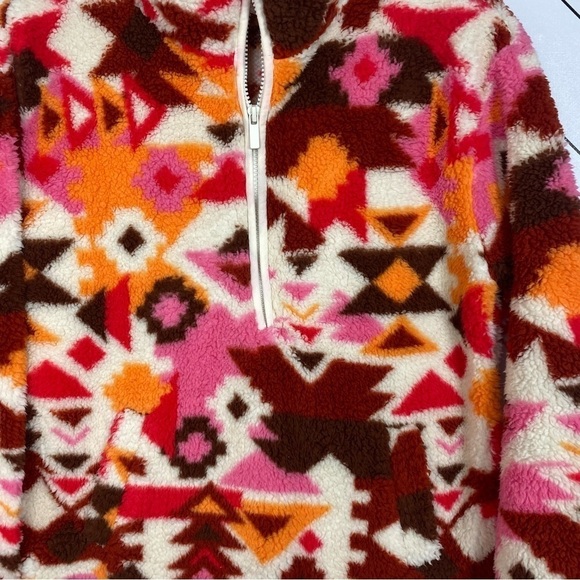 NOBO southwestern aztec fleece half zip pullover - Picture 3 of 5